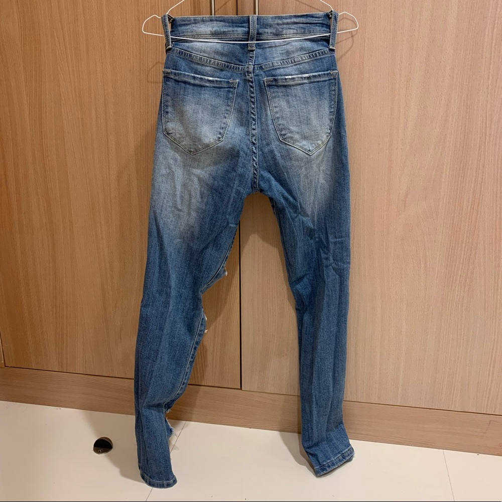 DENIM RIPPED JEANS - Picture 6 of 7